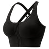 Brassière de sport zippée noire – vue produit