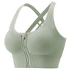 Brassière de sport zippée verte – vue produit