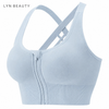Brassière de sport zippée bleu clair LYN BEAUTY