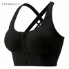 Brassière de sport zippée noire LYN BEAUTY