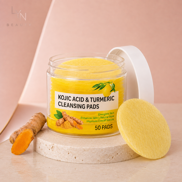 Pads Visage au Curcuma LYN Beauty™ — Pot ouvert de 50 pads